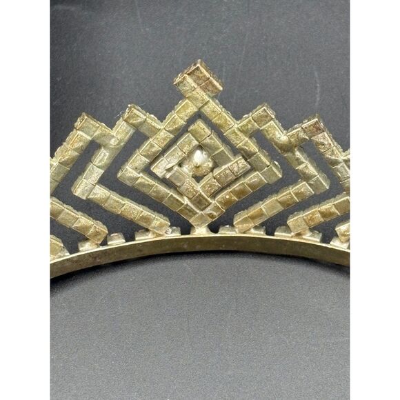 Vintage Rhinestone Wedding Tiara Crown Bride Crystal - Picture 5 of 8